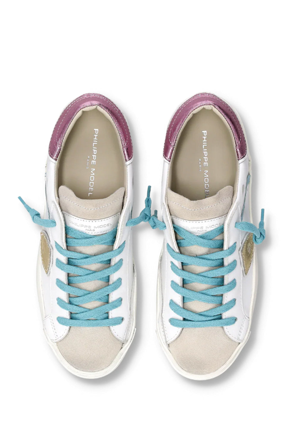 PHILIPPE MODEL Sneakers Prsx Donna Bianco Fucsia Azzurro