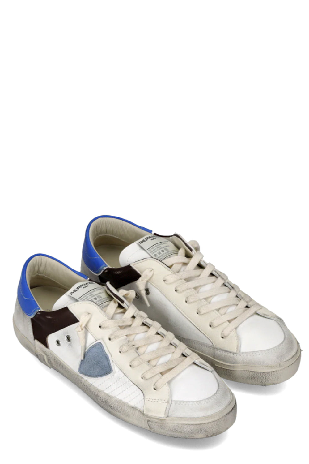 PHILIPPE MODEL Sneakers Prsx Uomo Bianco Marrone Bluette