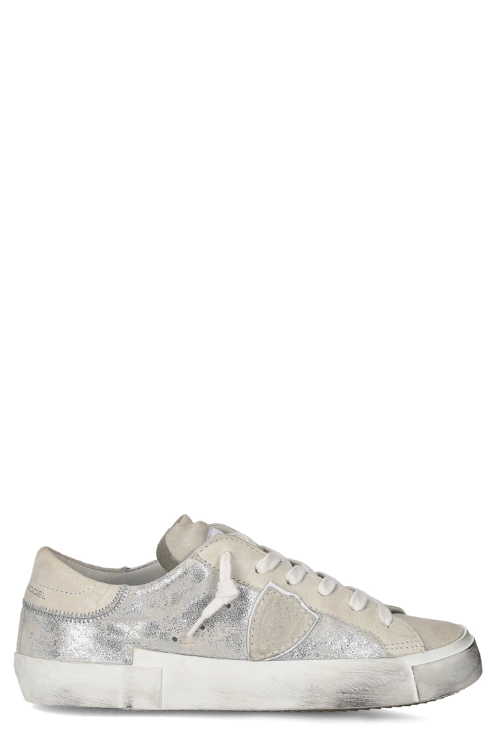 PHILIPPE MODEL Sneakers Prsx donna con tomaia metallizzata Argento