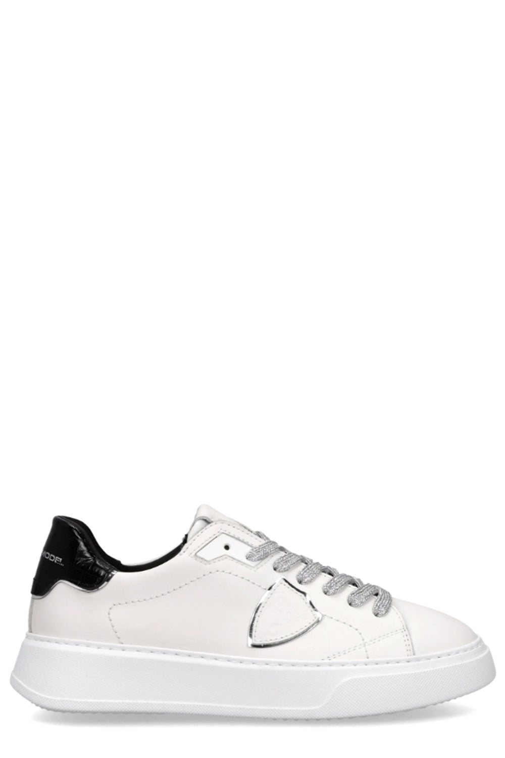 PHILIPPE MODEL Sneakers Temple Bianco Nero Argento