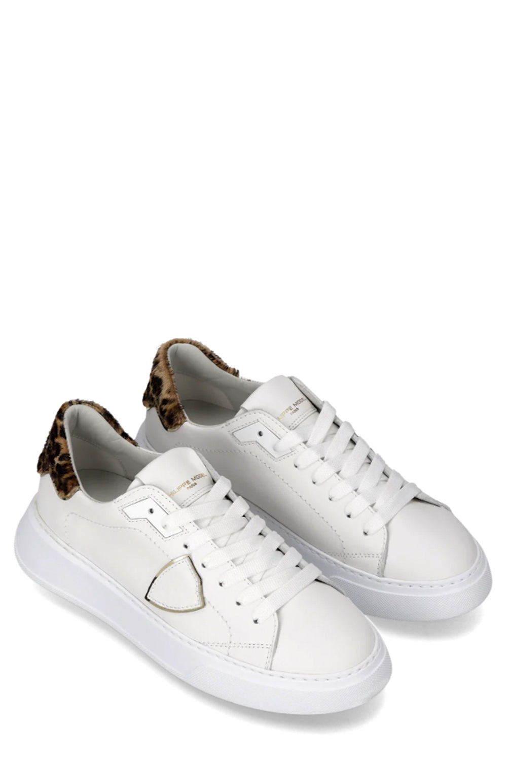 PHILIPPE MODEL Sneakers Temple Bianco Stampa Animalier