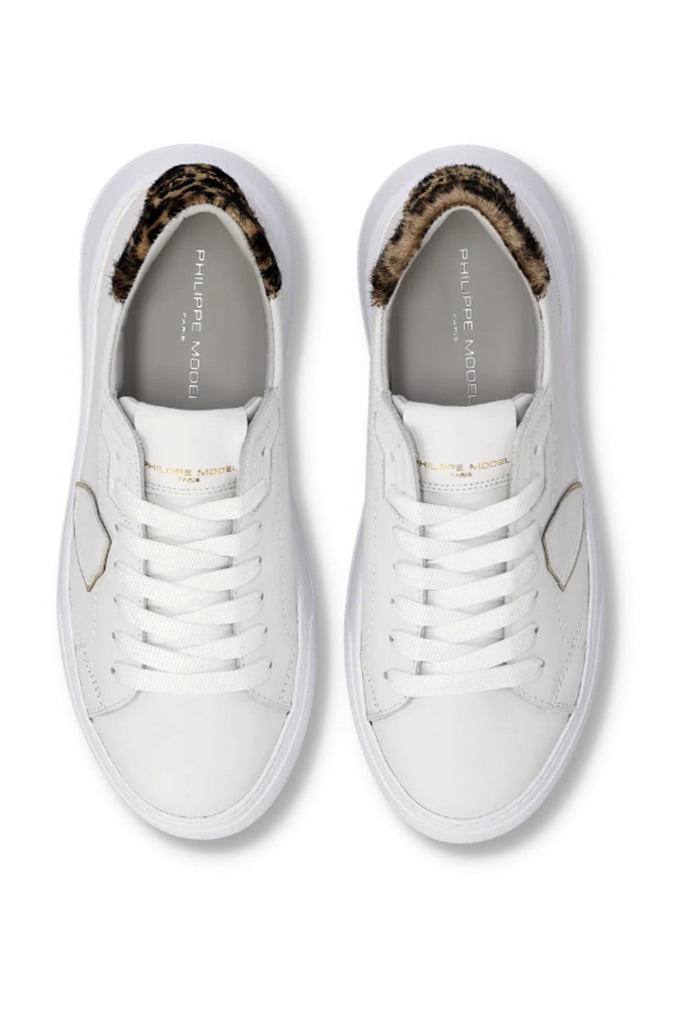 PHILIPPE MODEL Sneakers Temple Bianco Stampa Animalier