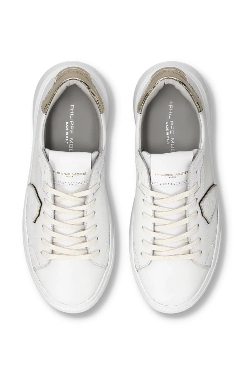 PHILIPPE MODEL Sneakers Temple Donna Bianco Oro