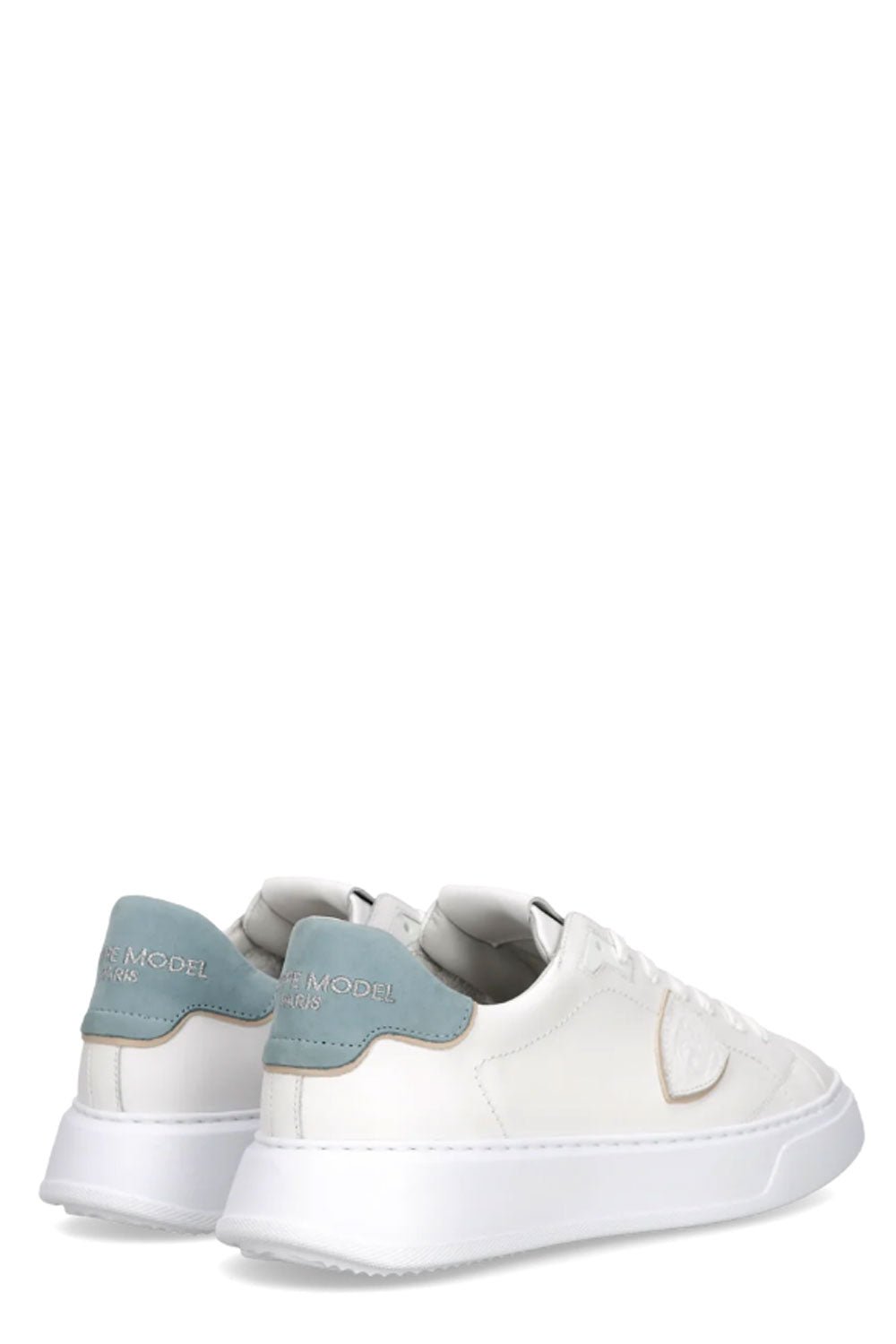 PHILIPPE MODEL Sneakers Temple Uomo Bianco Azzurro