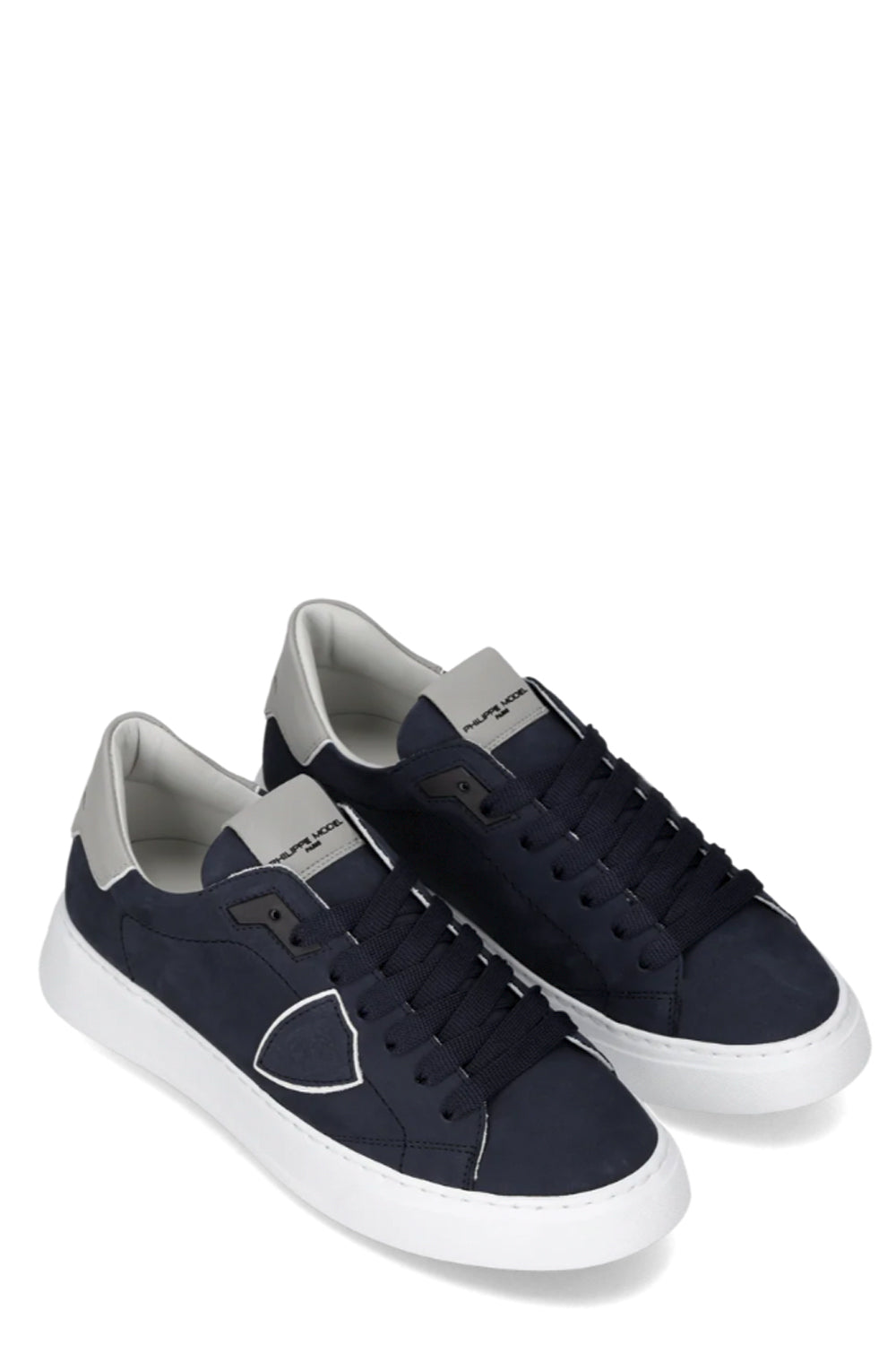 PHILIPPE MODEL Sneakers Temple Uomo Bianco Blu Grigio