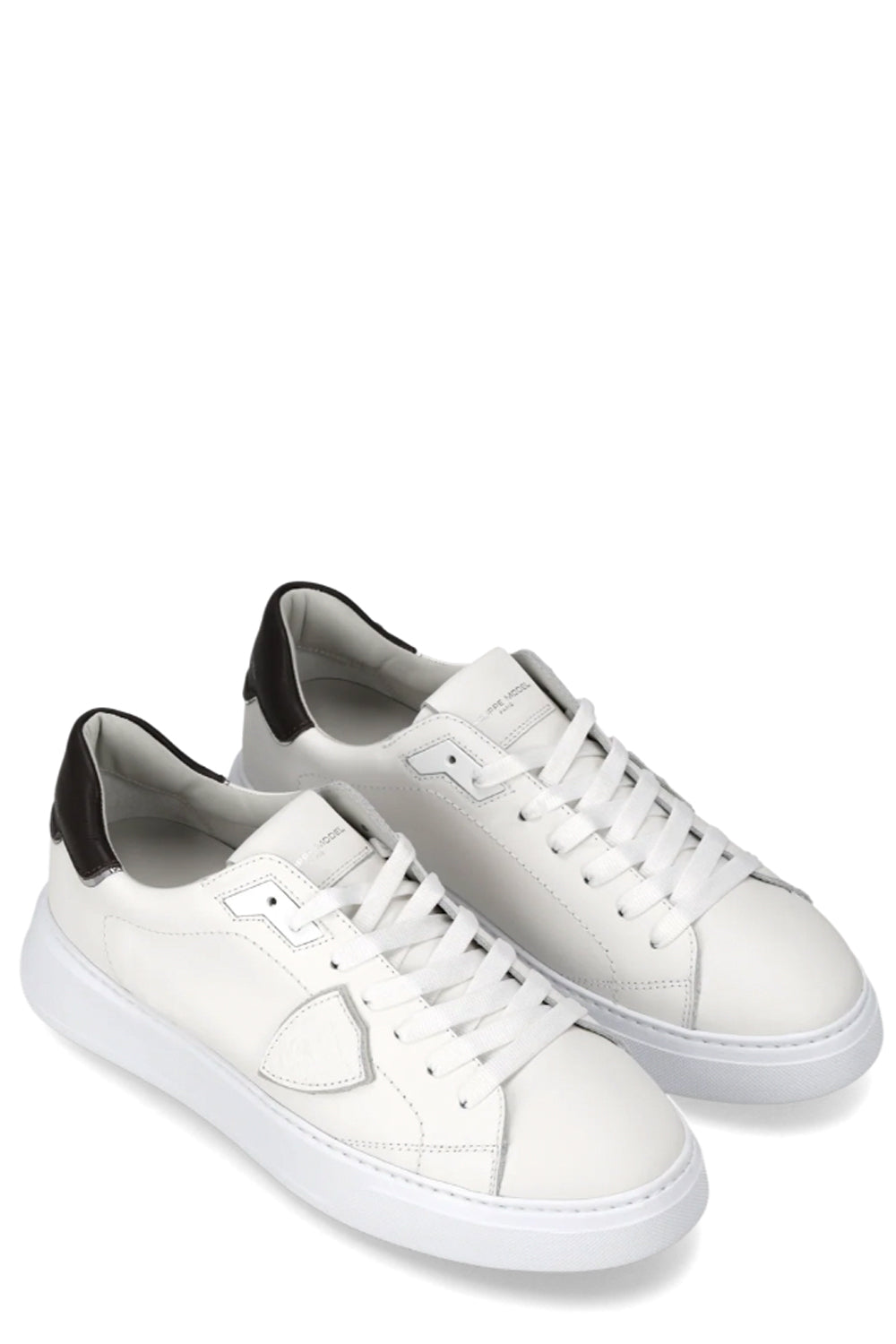 PHILIPPE MODEL Sneakers Temple Uomo Bianco Marrone Scuro