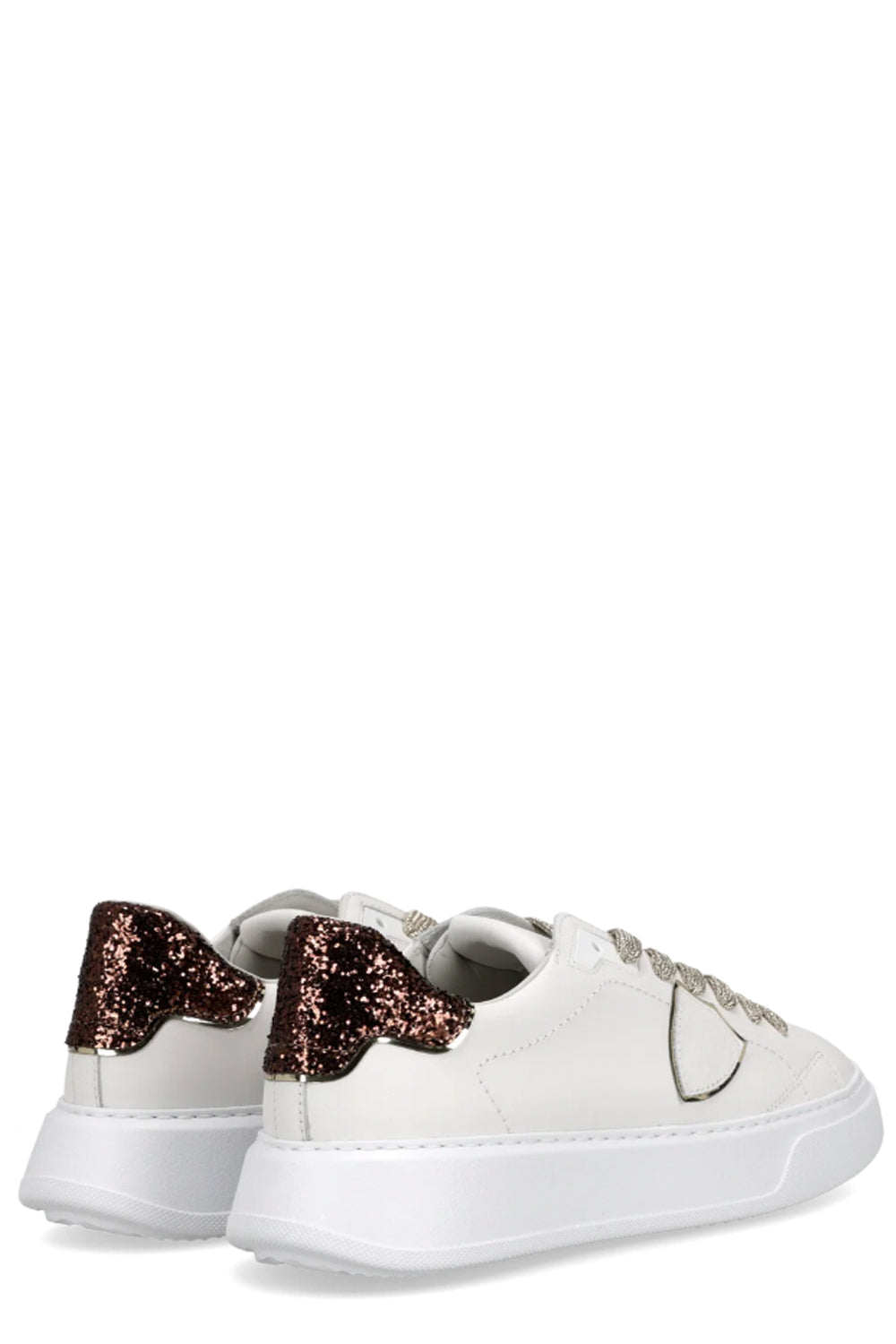 PHILIPPE MODEL Sneakers Temple con Spoiler Glitterato Marrone