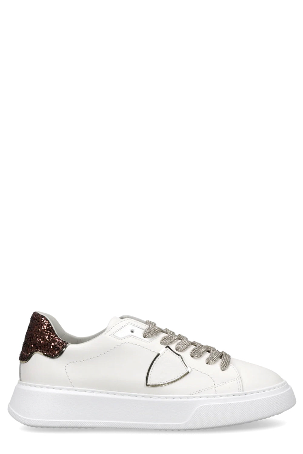 PHILIPPE MODEL Sneakers Temple con Spoiler Glitterato Marrone