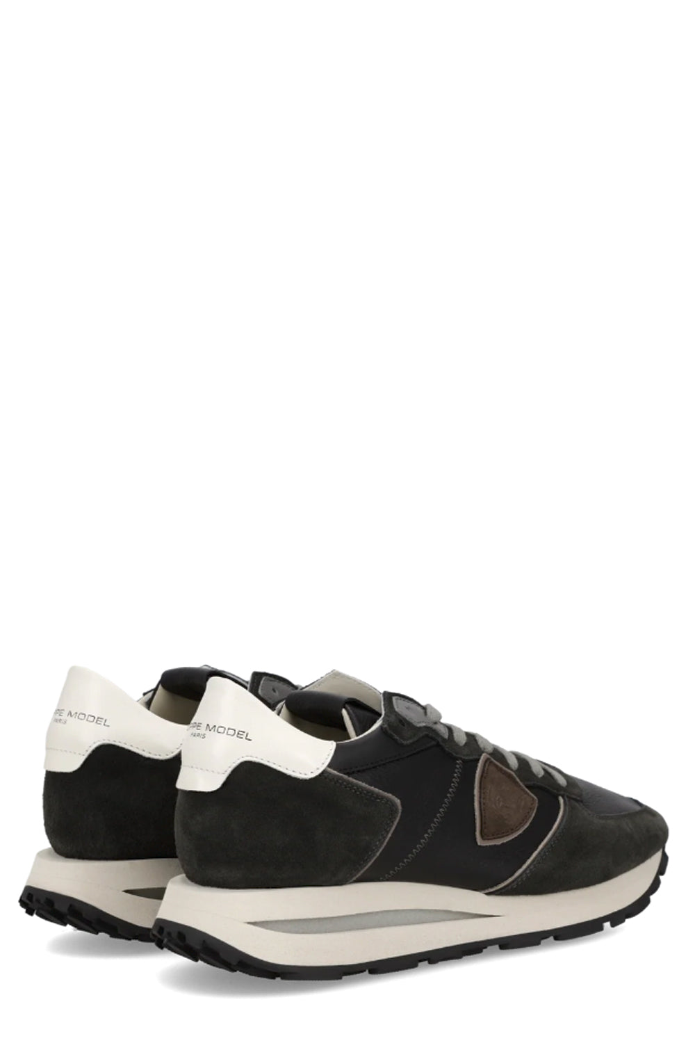 PHILIPPE MODEL Sneakers Tropez Haute Uomo, Nero Bianco