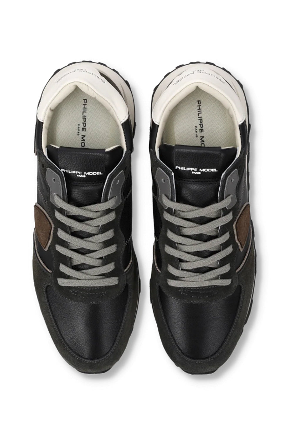 PHILIPPE MODEL Sneakers Tropez Haute Uomo, Nero Bianco
