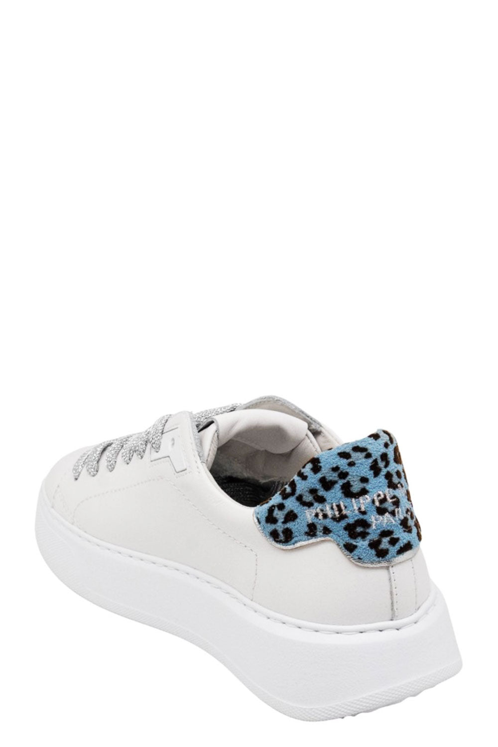 PHILIPPE MODEL Sneaker bassa Temple donna bianco e animalier