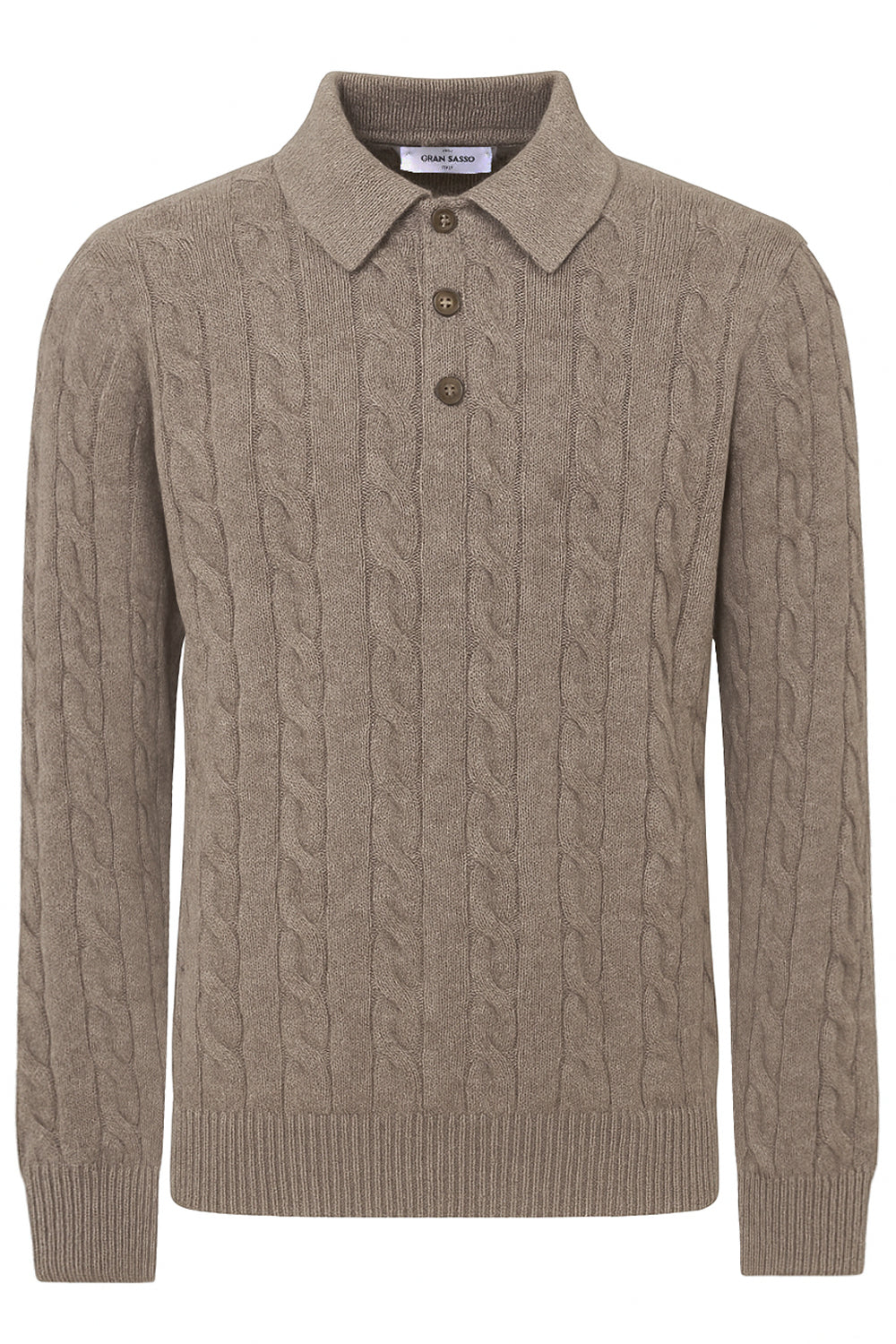 GRAN SASSO Polo in lana a trecce