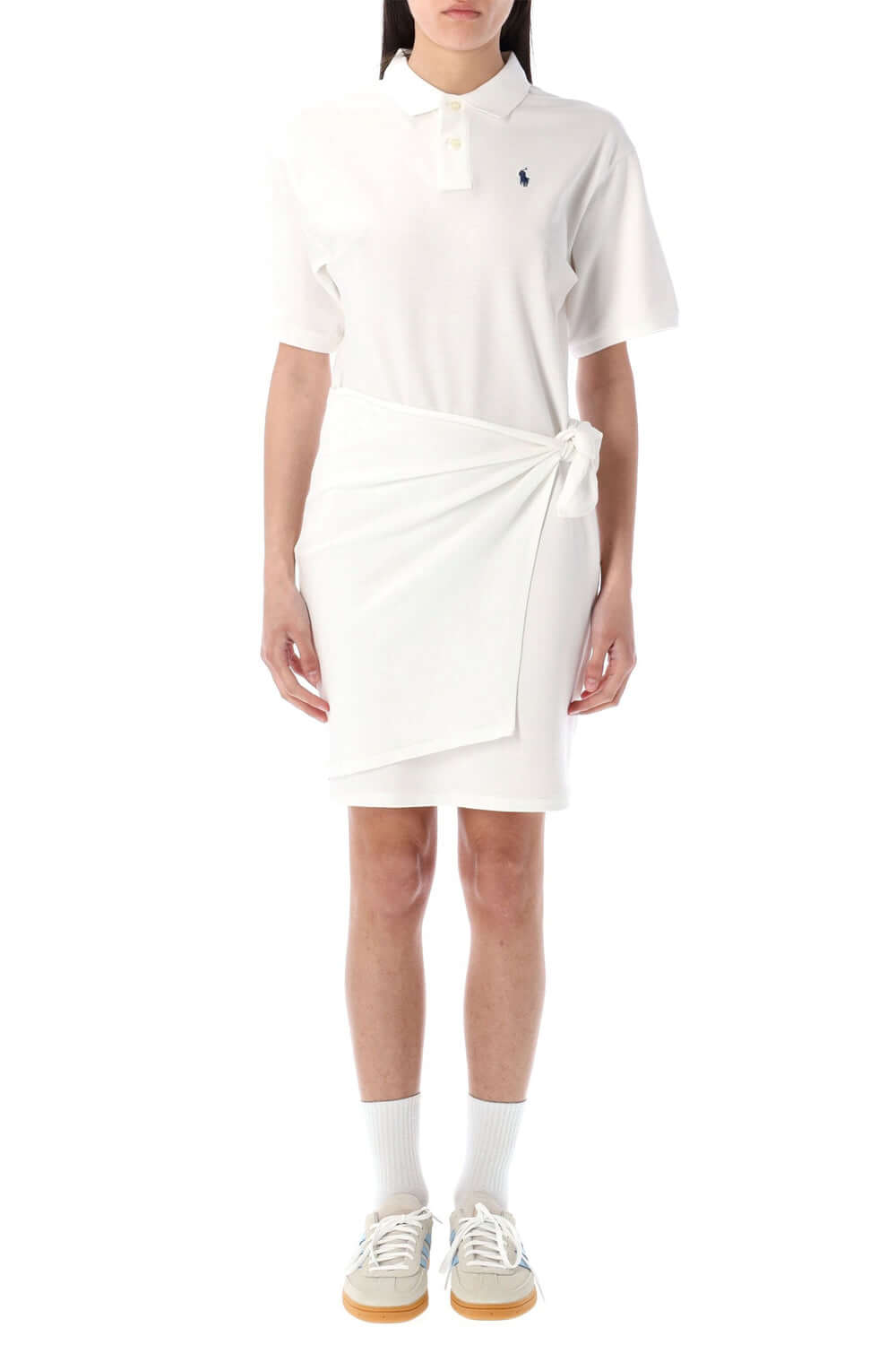 POLO RALPH LAUREN Abito polo in piquet con nodo Uncategorized POLO RALPH LAUREN