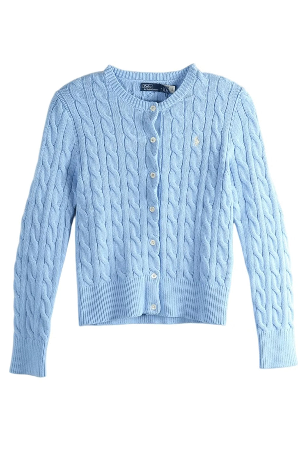 POLO RALPH LAUREN Cardigan in cotone con lavorazione trecce