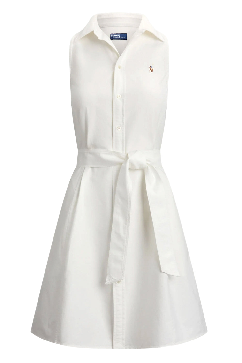 POLO RALPH LAUREN Abito in piquet di cotone con cintura