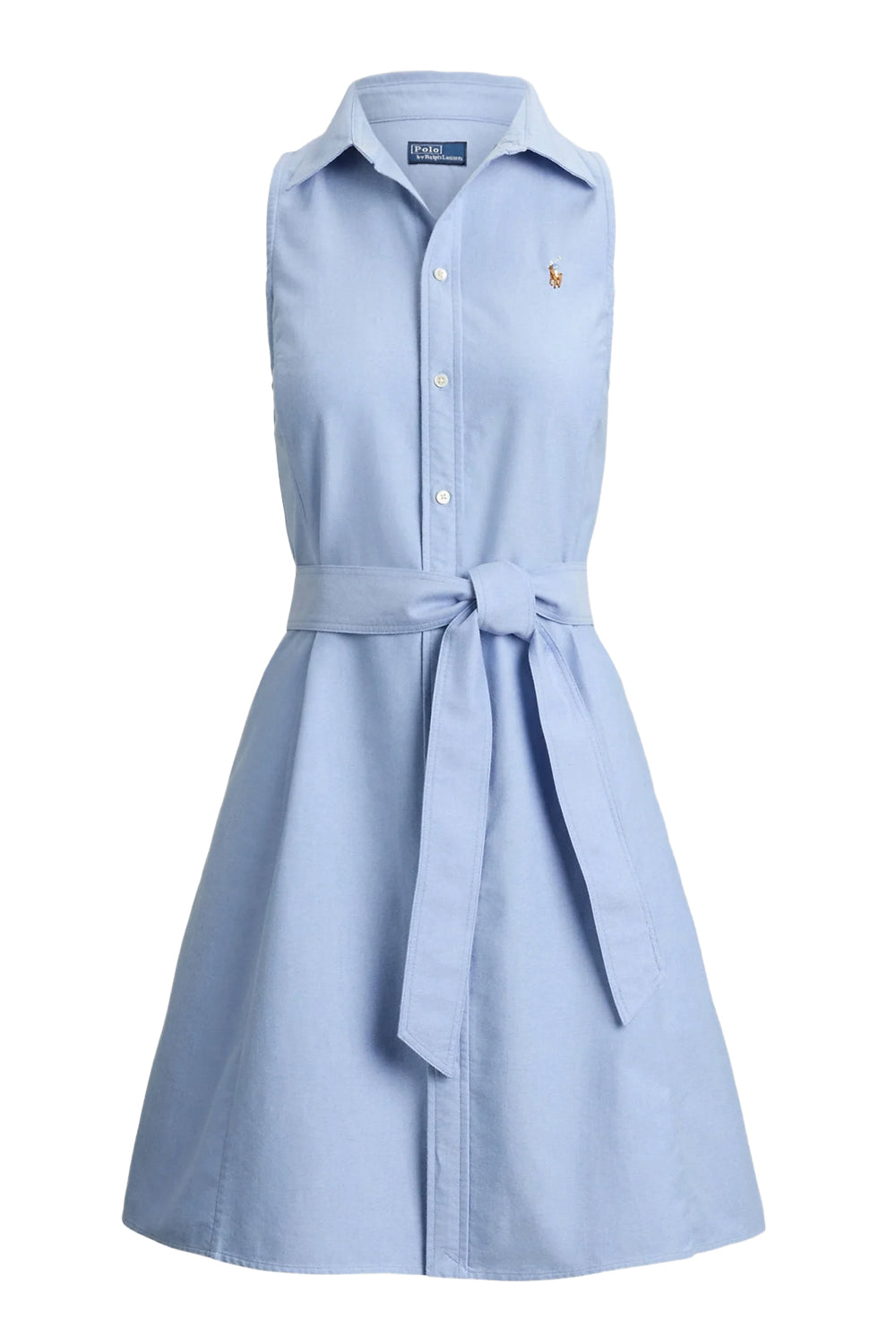 POLO RALPH LAUREN Abito in piquet di cotone con cintura