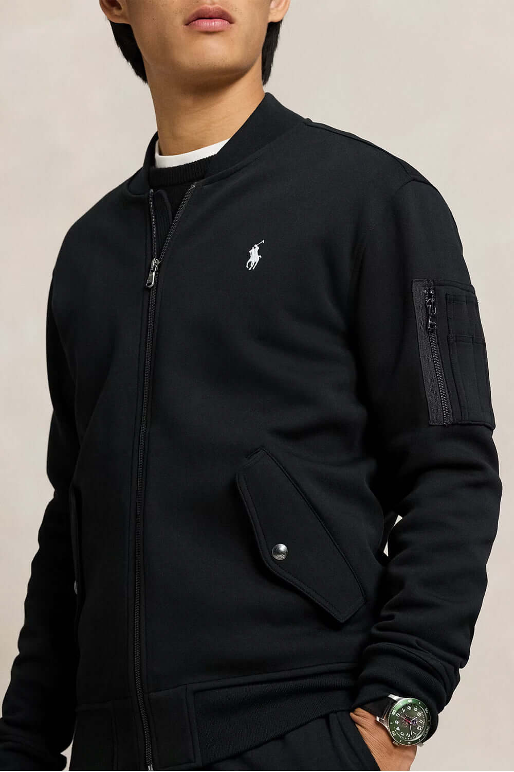 POLO RALPH LAUREN Bomber a maglia doppia