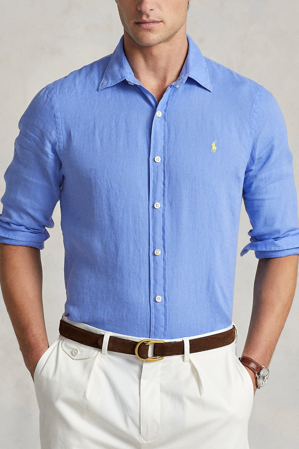 POLO RALPH LAUREN Camicia in lino Slim-Fit