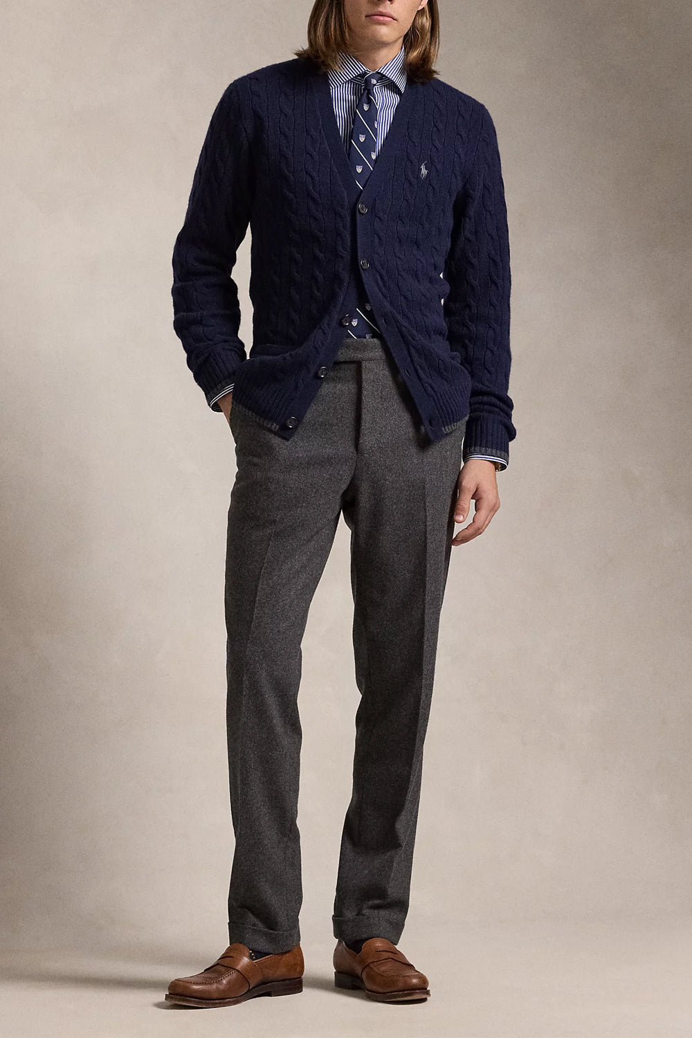 POLO RALPH LAUREN Cardigan a trecce in lana e cashmere Uncategorized POLO RALPH LAUREN