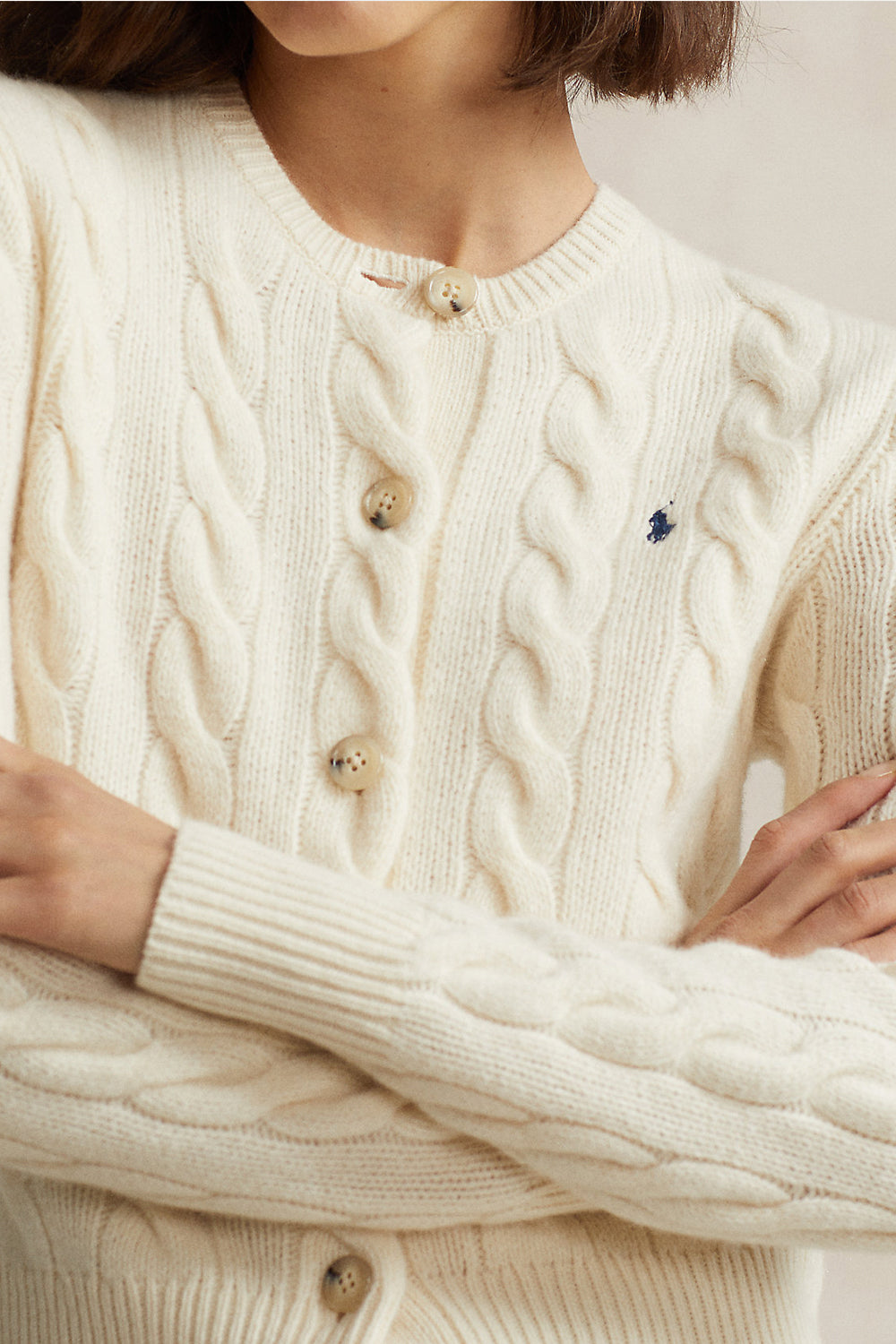 POLO RALPH LAUREN Cardigan a trecce in lana e cashmere POLO RALPH LAUREN