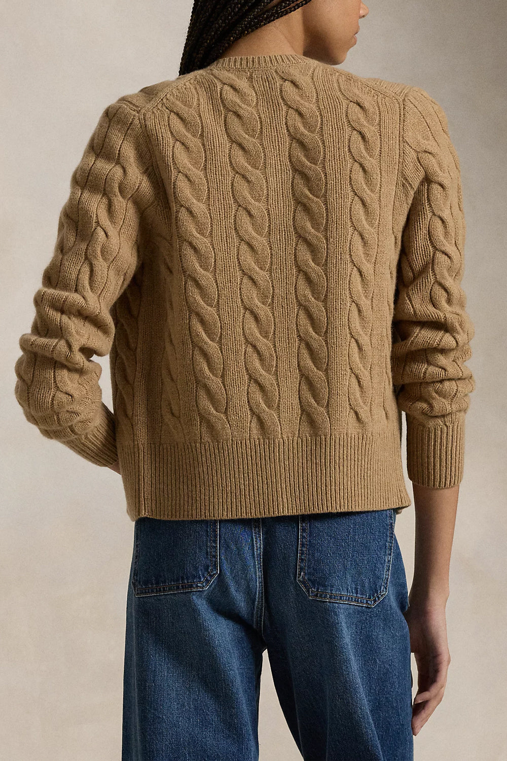 POLO RALPH LAUREN Cardigan a trecce in lana e cashmere