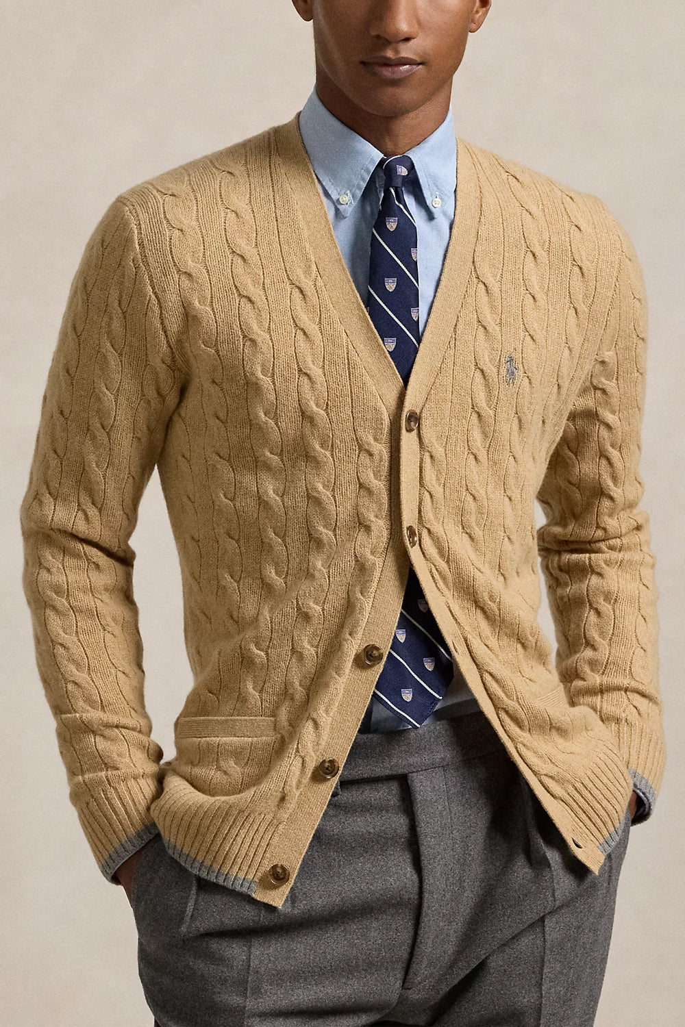 POLO RALPH LAUREN Cardigan a trecce in lana e cashmere Uncategorized POLO RALPH LAUREN