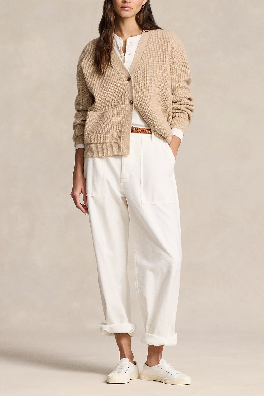 POLO RALPH LAUREN Cardigan in lana e cashmere con scollo a V Uncategorized POLO RALPH LAUREN