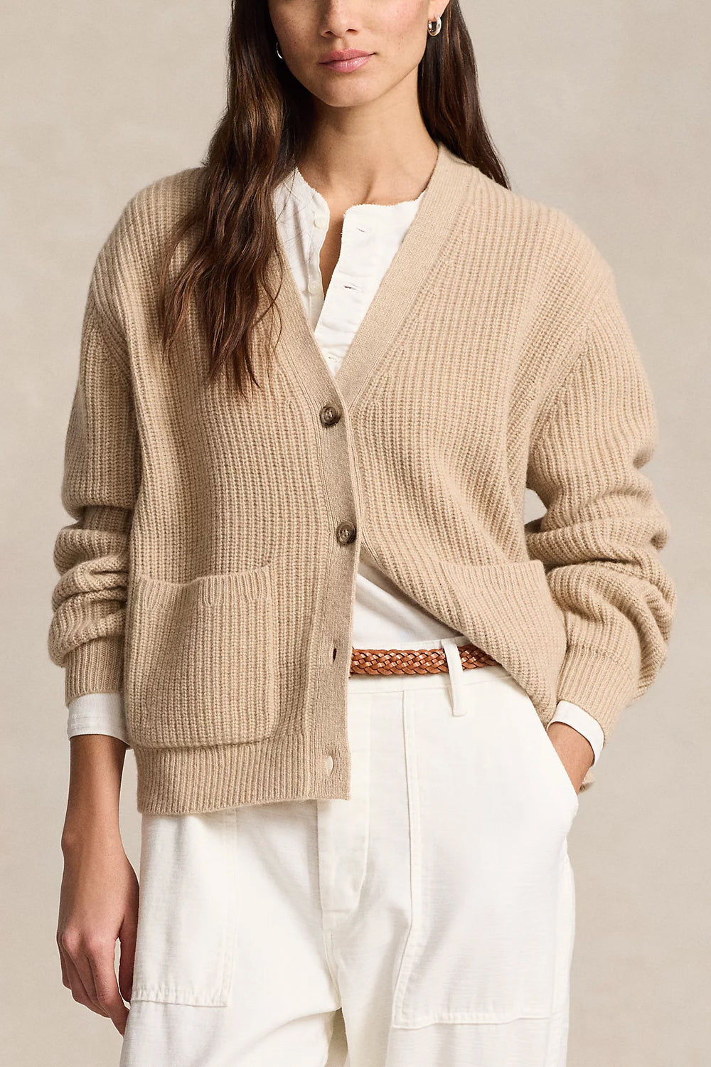 POLO RALPH LAUREN Cardigan in lana e cashmere con scollo a V Uncategorized POLO RALPH LAUREN