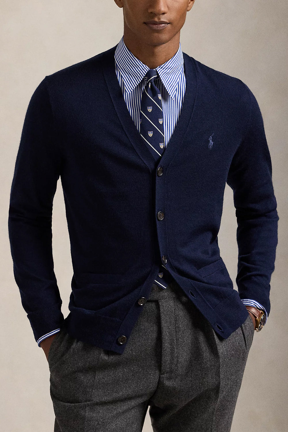 POLO RALPH LAUREN Cardigan in lana lavabile Slim-Fit Uncategorized POLO RALPH LAUREN