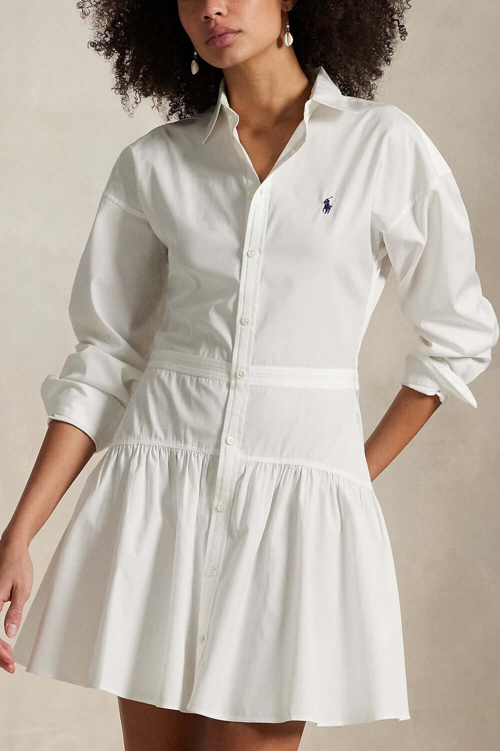 POLO RALPH LAUREN Chemisier a pannelli in popeline Uncategorized POLO RALPH LAUREN