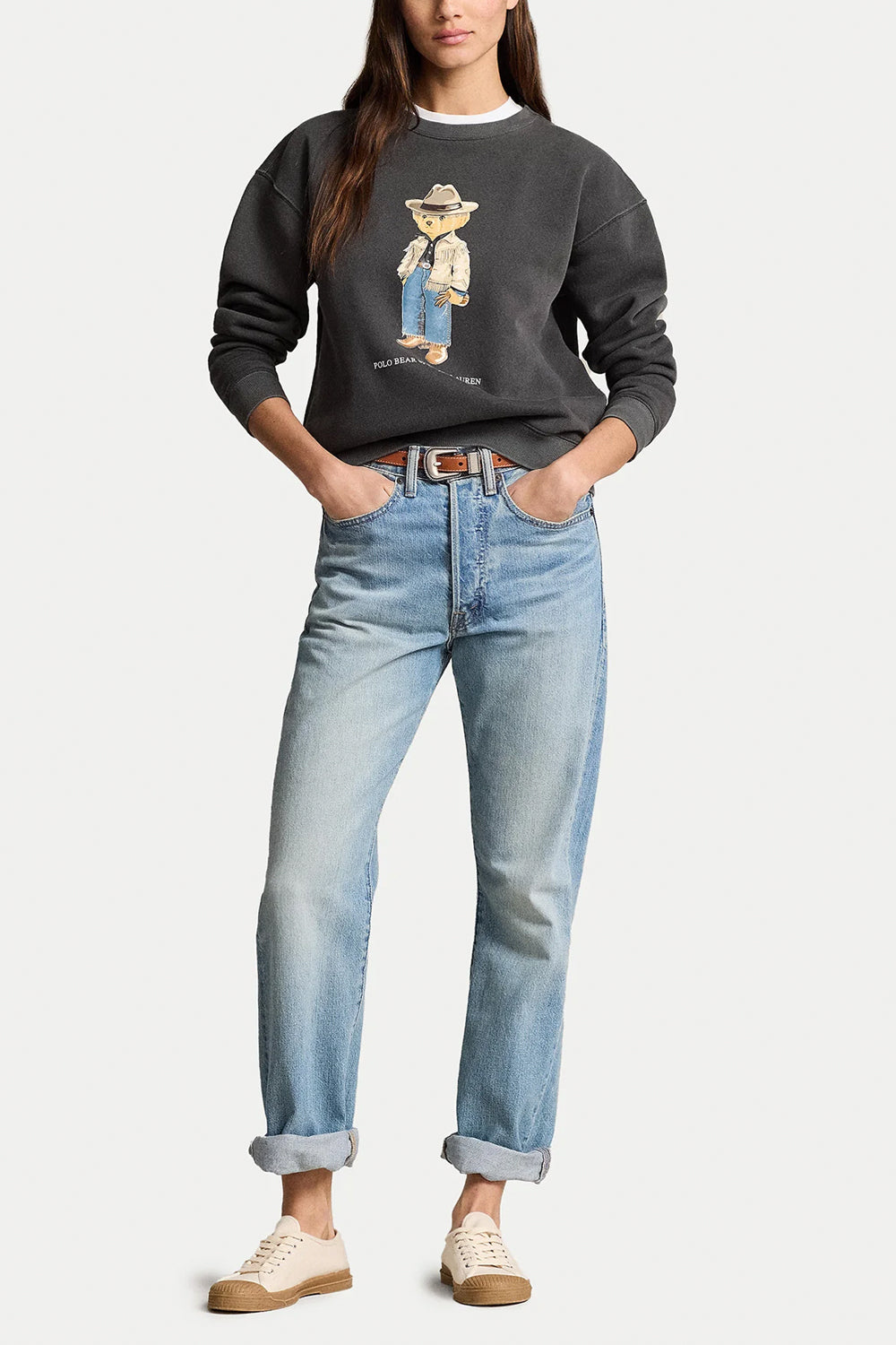 POLO RALPH LAUREN Felpa Polo Bear in cotone girocollo Uncategorized POLO RALPH LAUREN