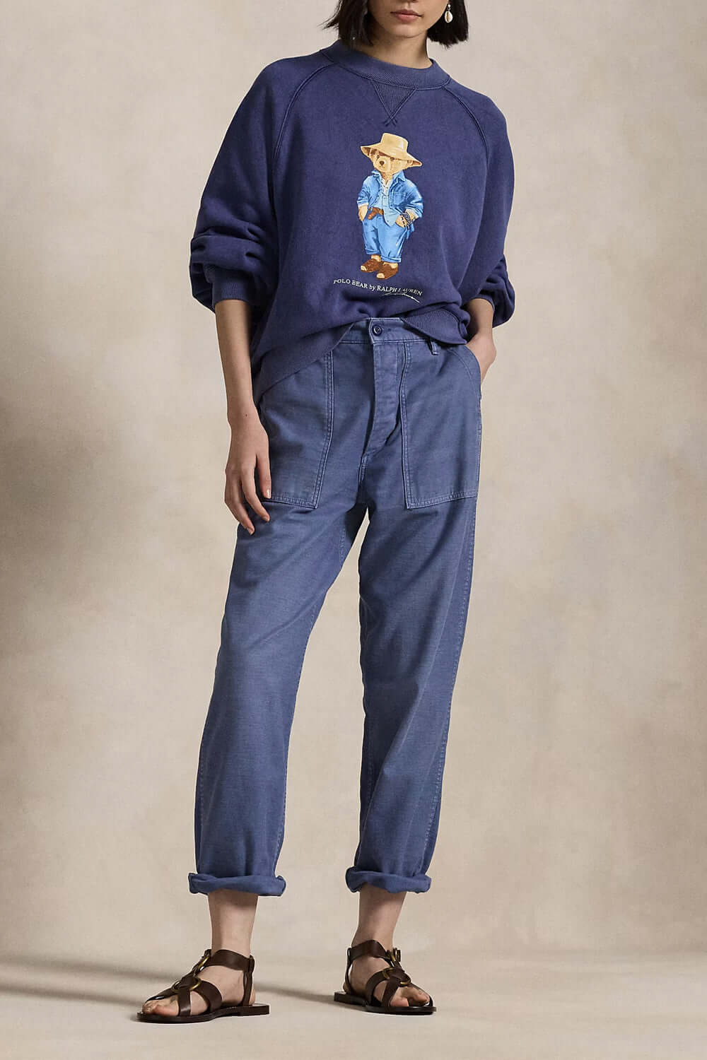 POLO RALPH LAUREN Felpa Polo Bear oversize a girocollo