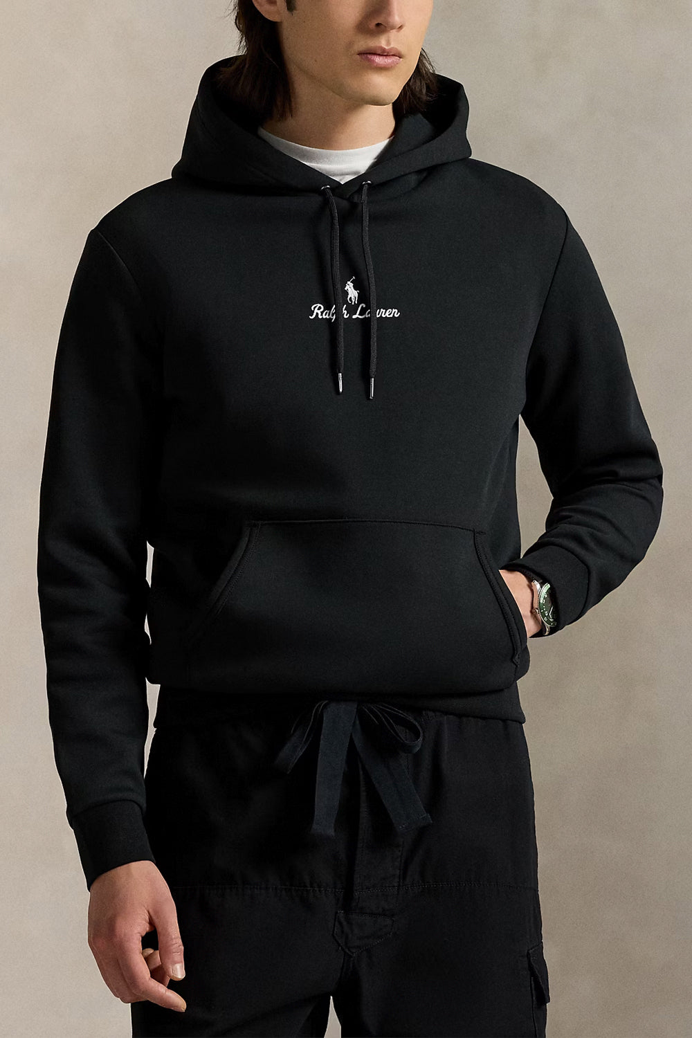 POLO RALPH LAUREN Felpa con cappuccio a maglia doppia