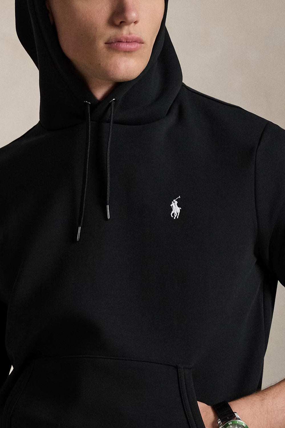 POLO RALPH LAUREN Felpa con cappuccio a maglia doppia