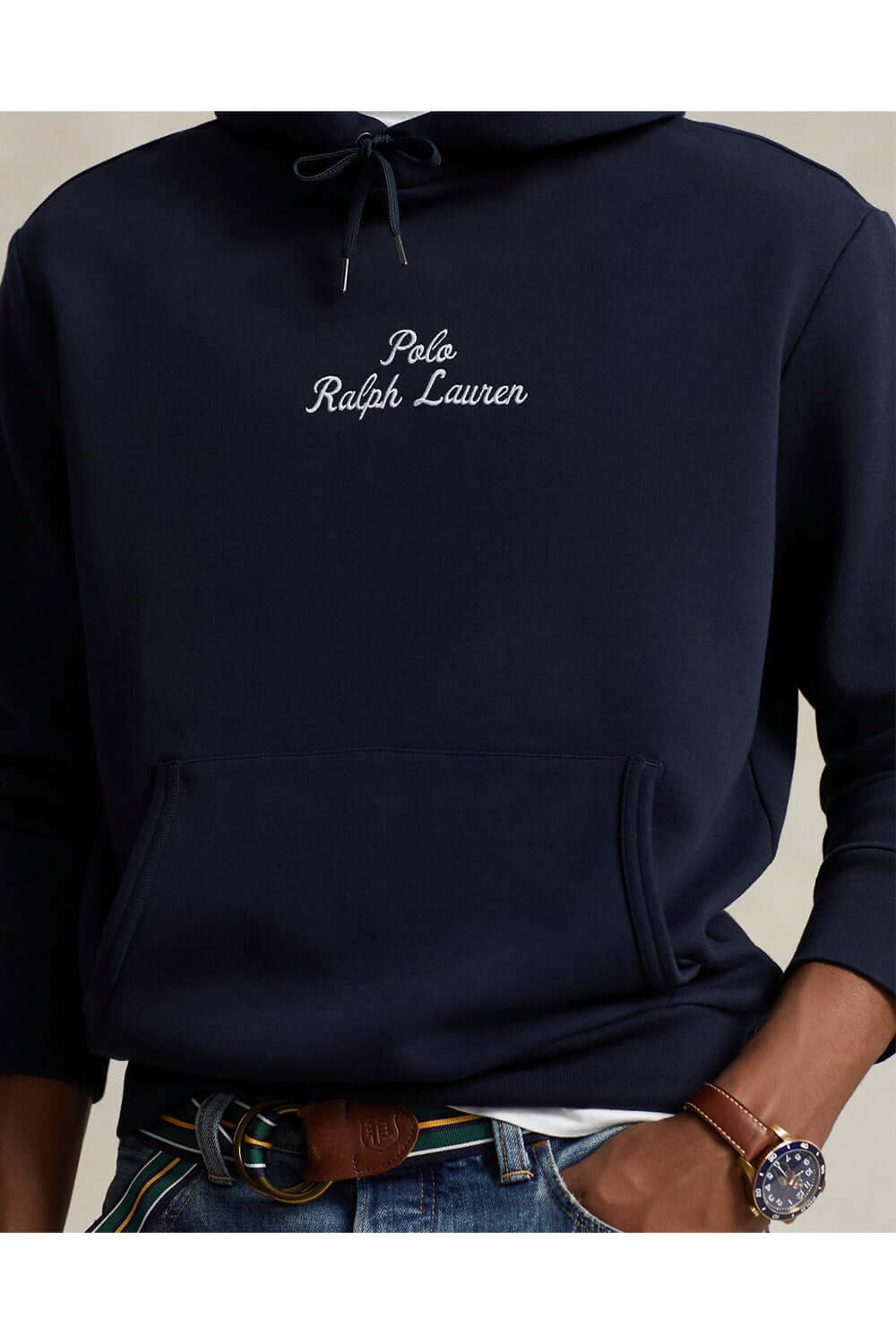 POLO RALPH LAUREN Felpa con cappuccio a maglia doppia