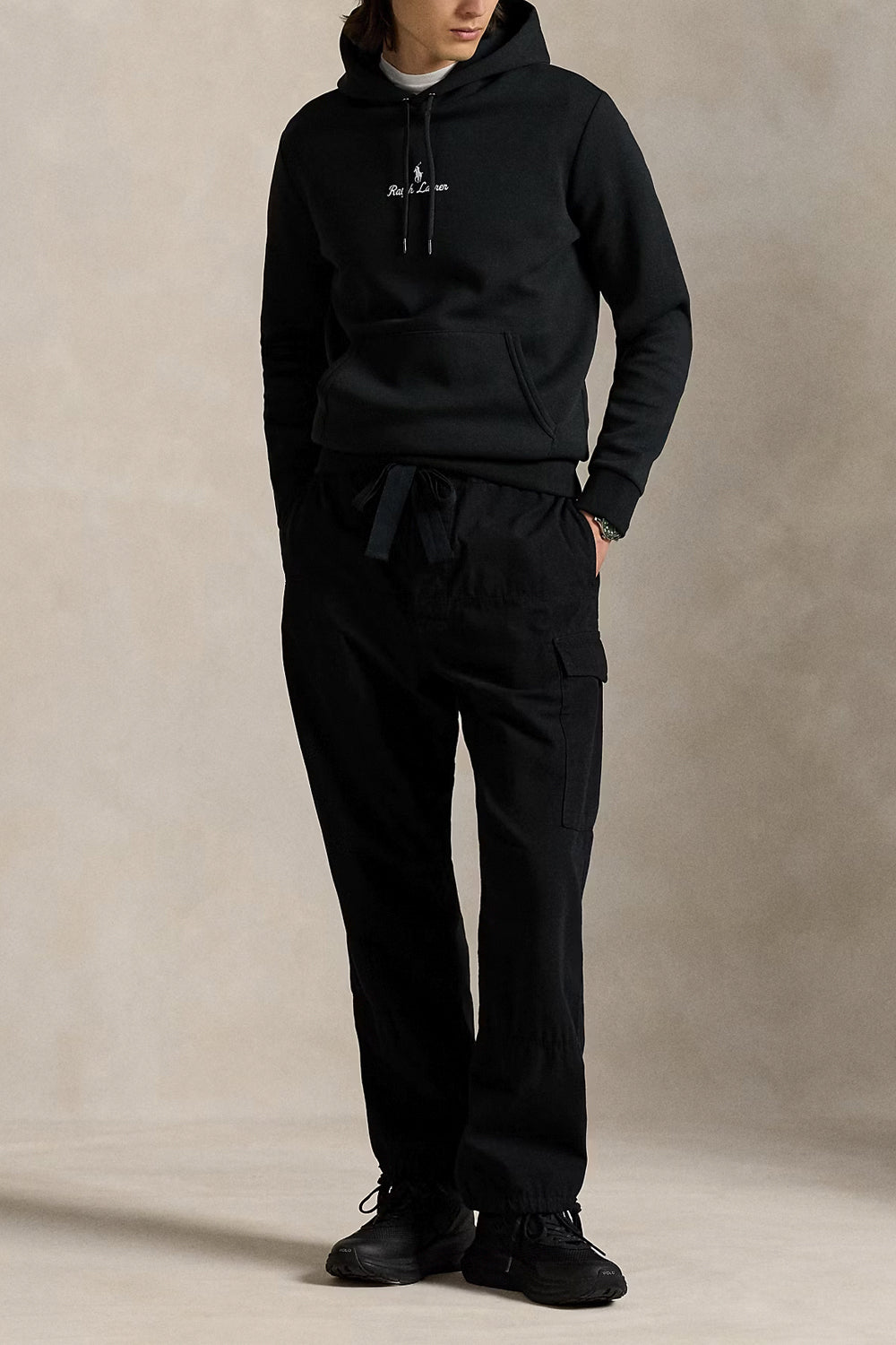 POLO RALPH LAUREN Felpa con cappuccio a maglia doppia