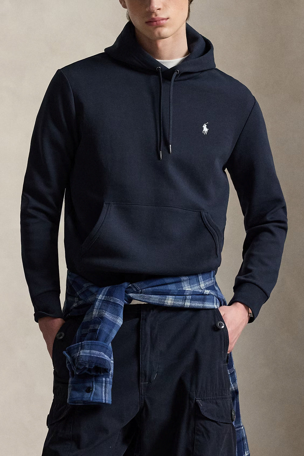 POLO RALPH LAUREN Felpa con cappuccio a maglia doppia