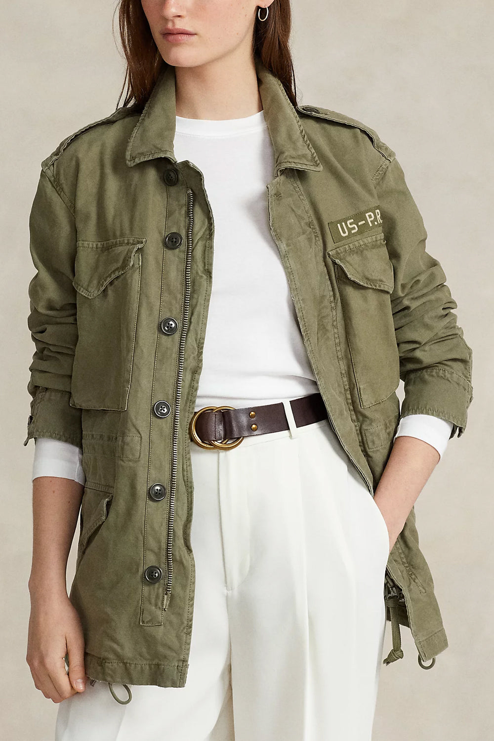 POLO RALPH LAUREN Giacca militare in twill spezzato