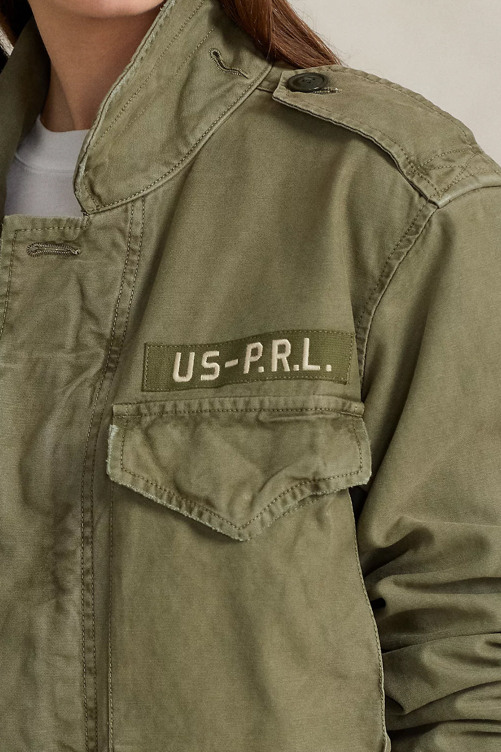 POLO RALPH LAUREN Giacca militare in twill spezzato POLO RALPH LAUREN