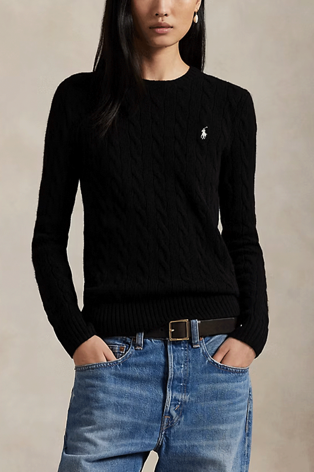 POLO RALPH LAUREN Girocollo in lana e cashmere a trecce
