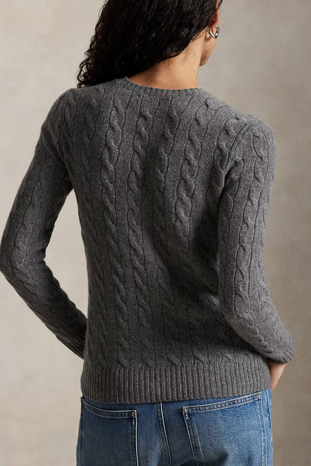 POLO RALPH LAUREN Girocollo in lana e cashmere a trecce