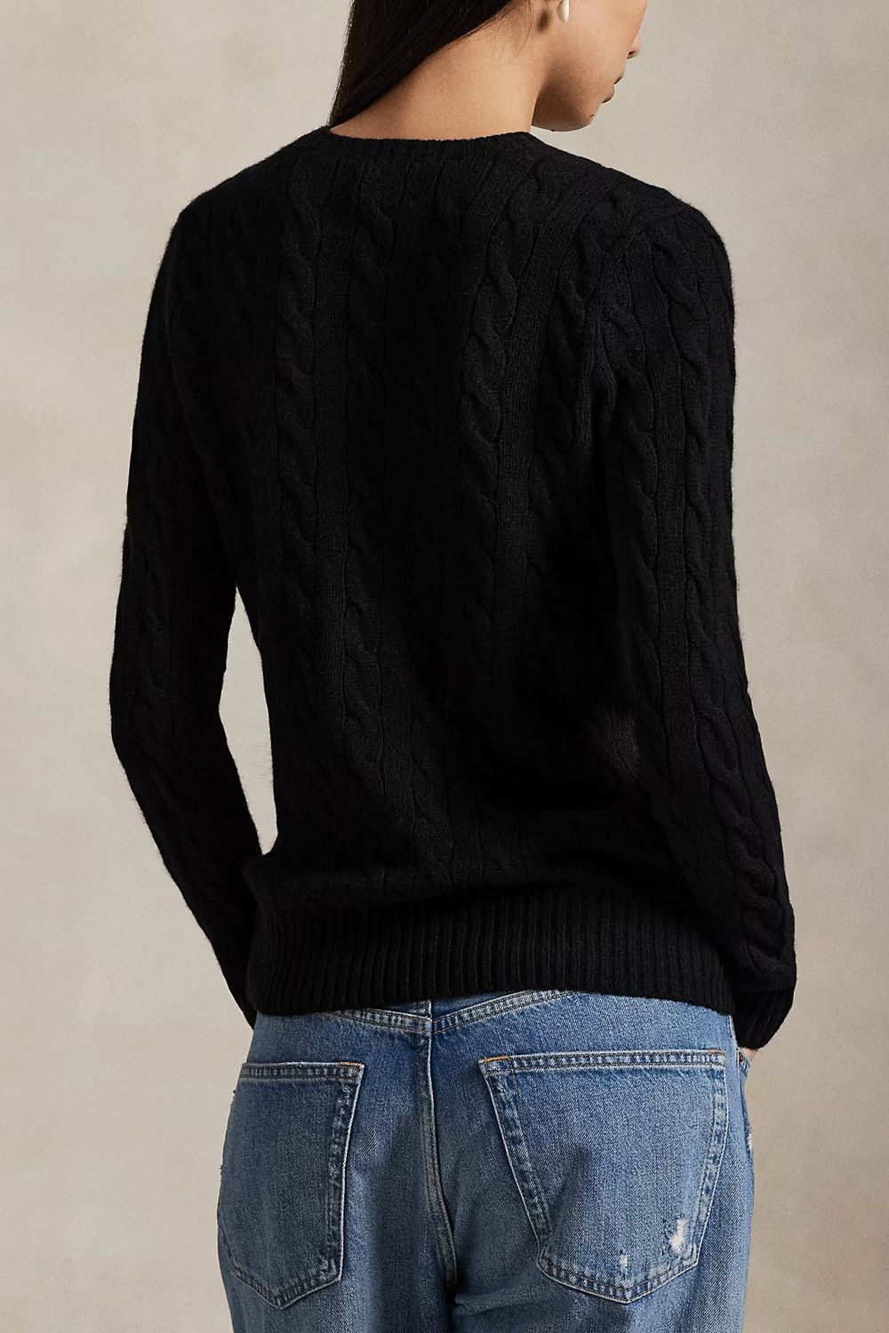 POLO RALPH LAUREN Girocollo in lana e cashmere a trecce