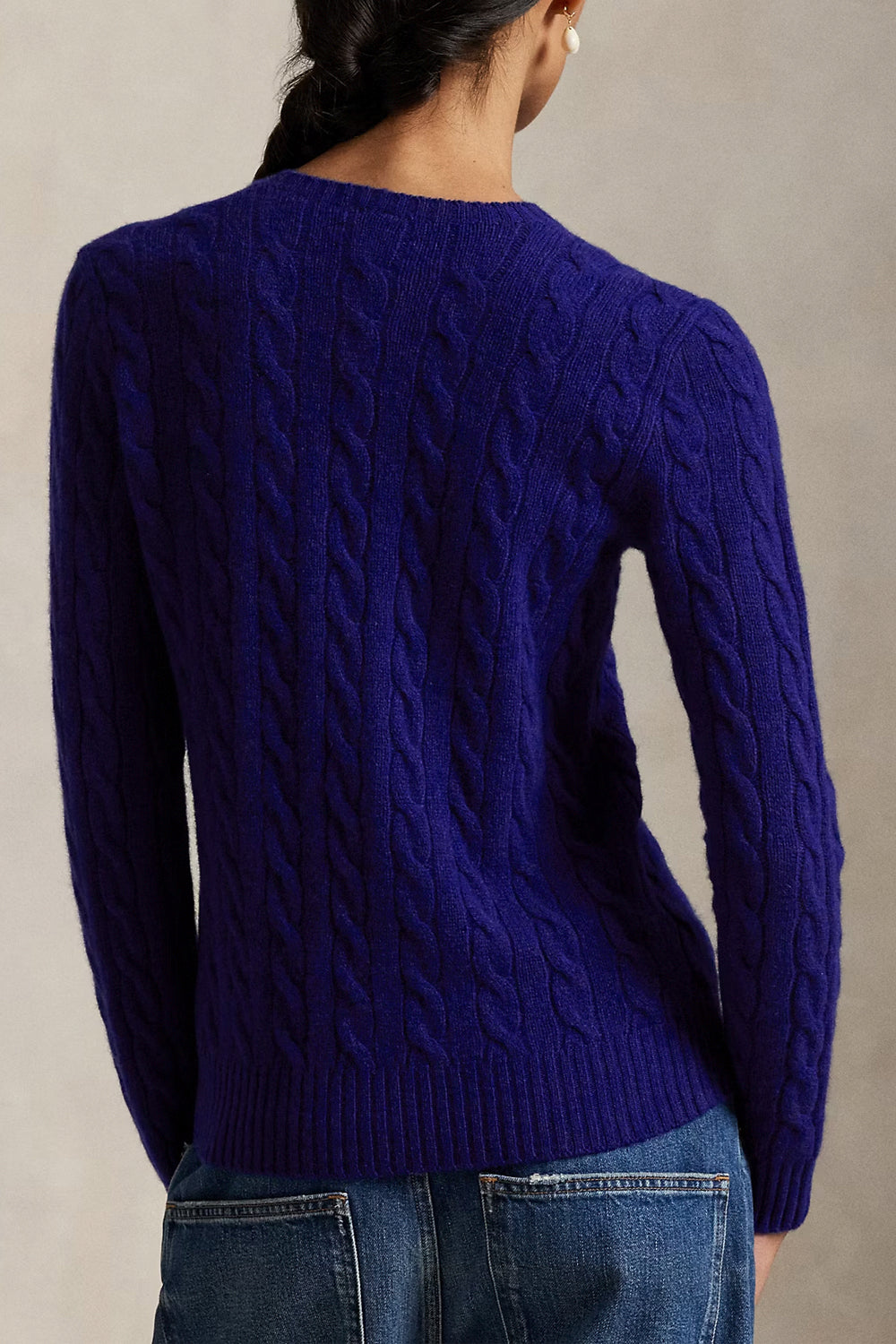 POLO RALPH LAUREN Girocollo in lana e cashmere a trecce