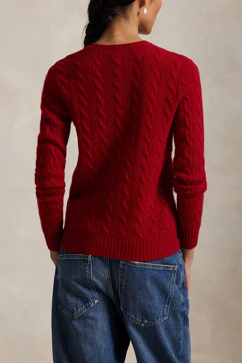 POLO RALPH LAUREN Girocollo in lana e cashmere a trecce