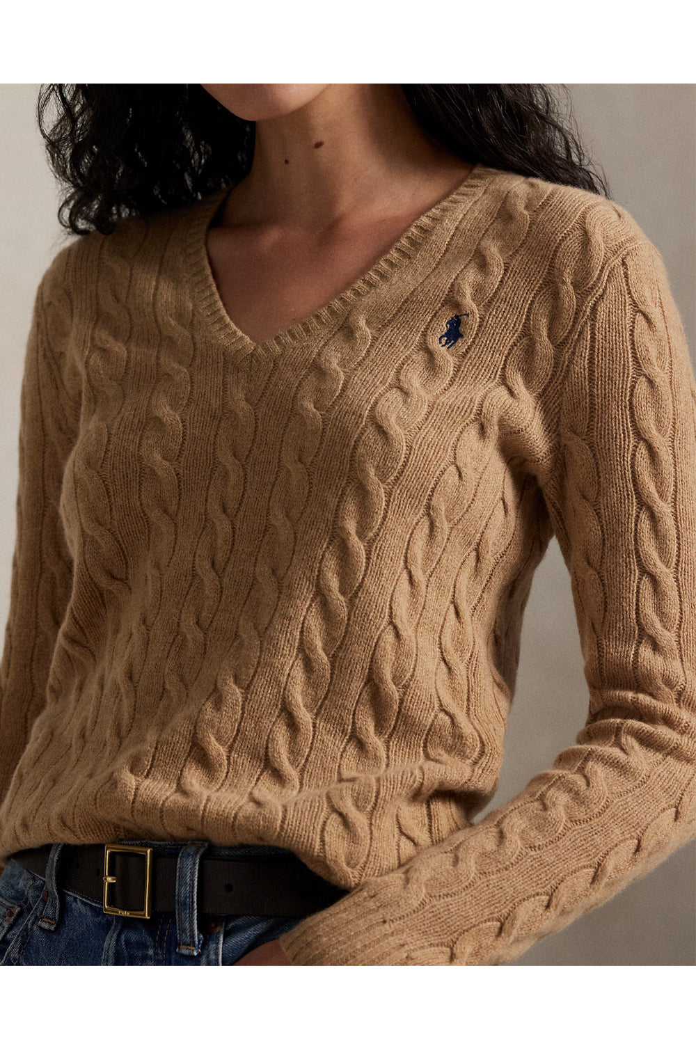 POLO RALPH LAUREN Maglia Kimberly a trecce in lana e cashmere