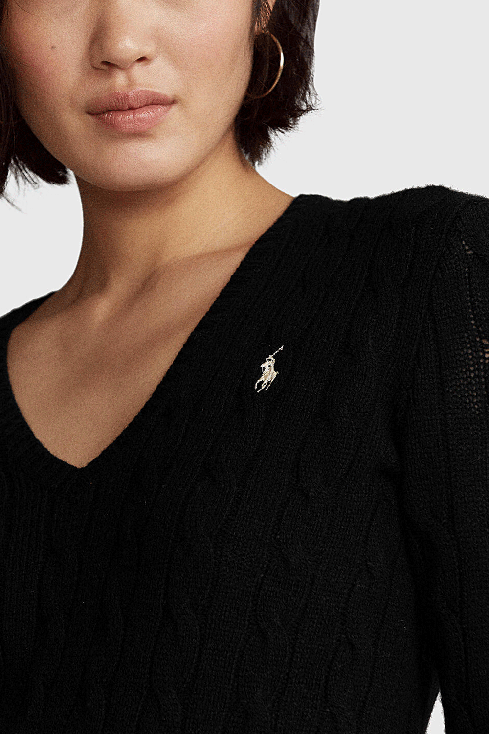 POLO RALPH LAUREN Maglia Kimberly a trecce in lana e cashmere