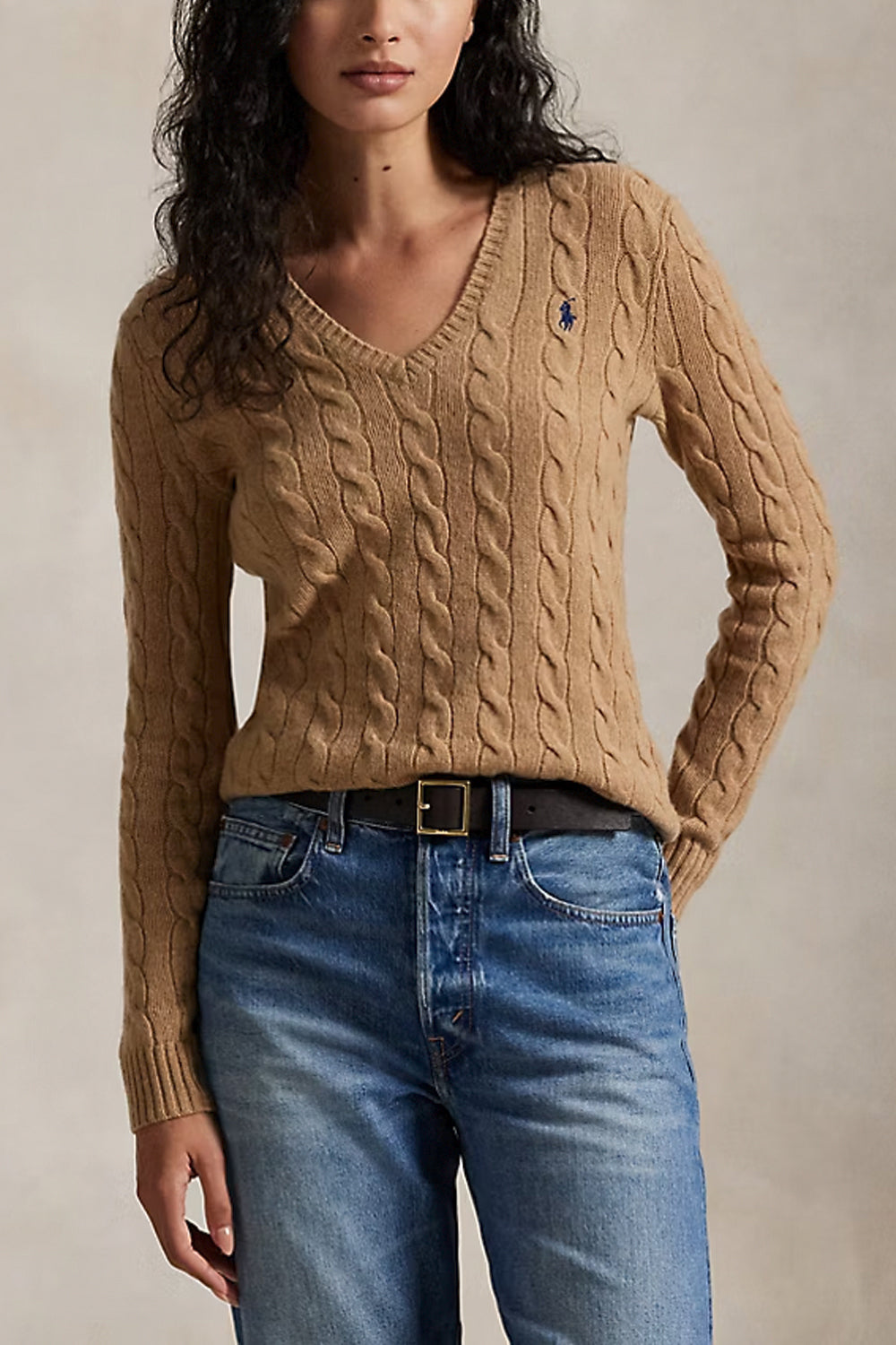 POLO RALPH LAUREN Maglia Kimberly a trecce in lana e cashmere