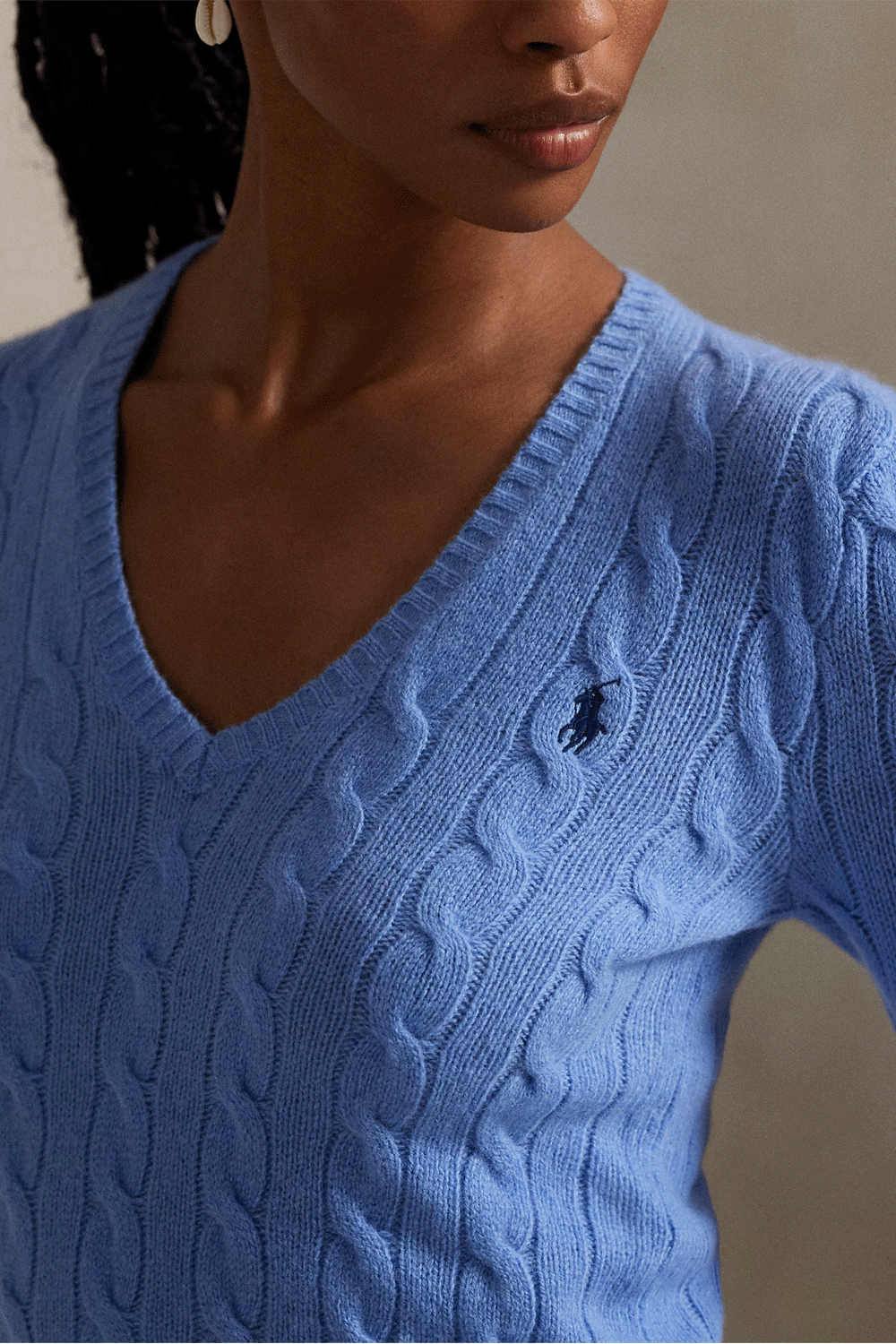 POLO RALPH LAUREN Maglia Kimberly a trecce in lana e cashmere
