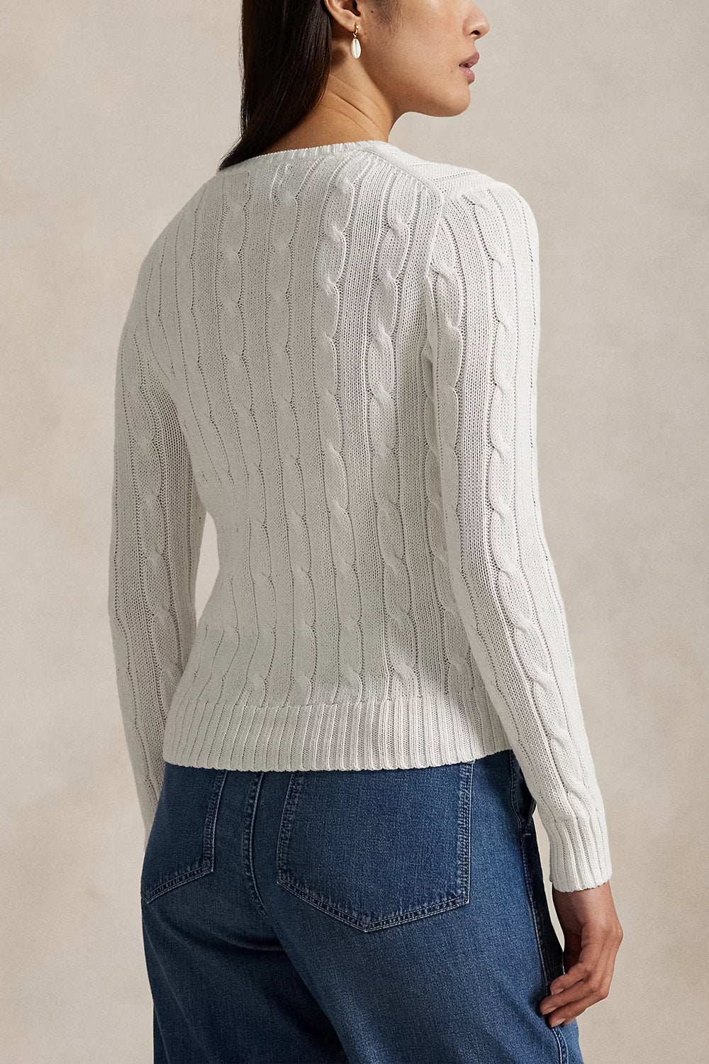 POLO RALPH LAUREN Maglia a girocollo in cotone a trecce