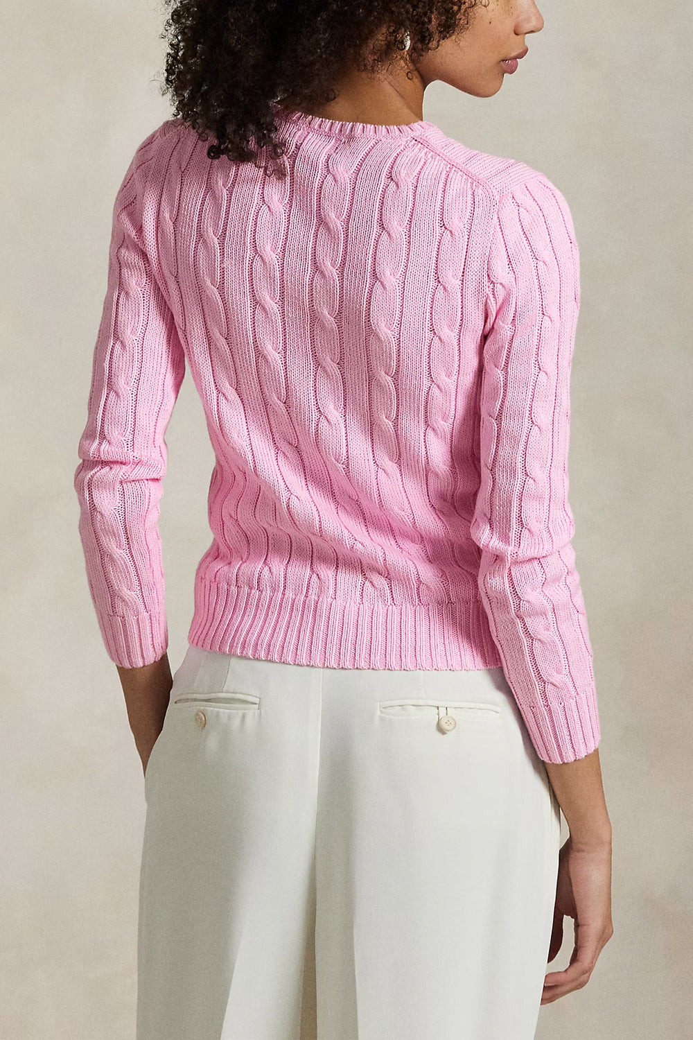 POLO RALPH LAUREN Maglia a girocollo in cotone a trecce